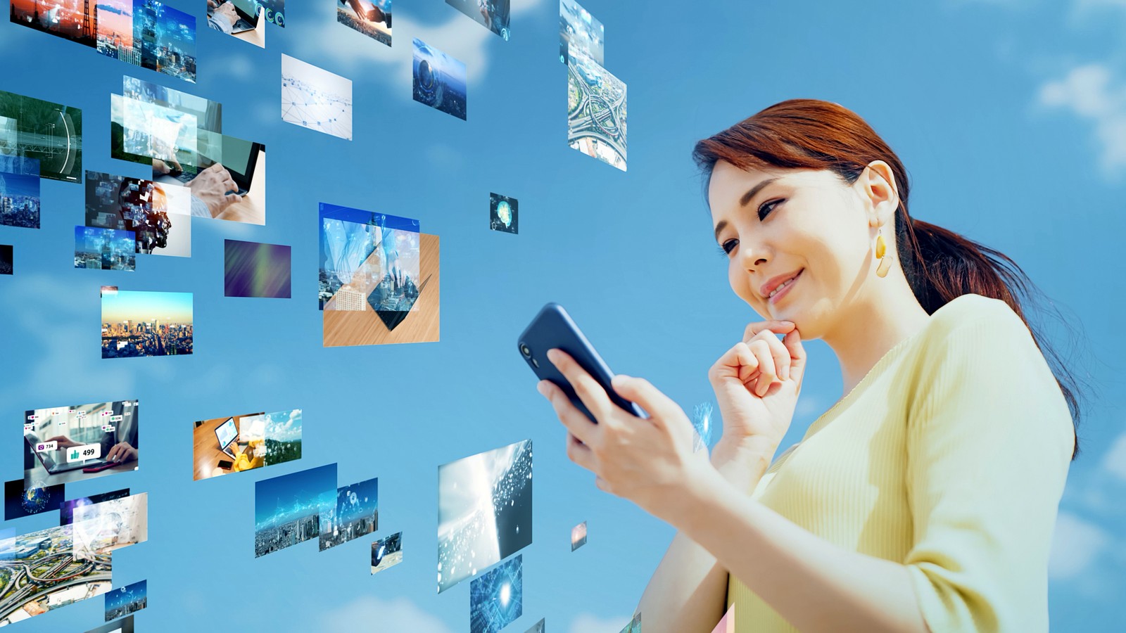 動画視聴でデータ容量が減っていくイメージ